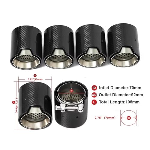 Embellecedor de escape de 4 piezas para BMW M2 M3 M4 F80 F82 F87