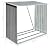 ECILKUC Garden Log Storage Shed Galvanized Steel firewood Storage Rack 64.2 x 32.7 x 60.6 Inches (L x W x H)
