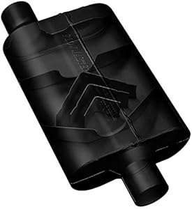 Flowmaster 942041 40 Delta Flow Muffler - 2.00 Offset IN / 2.00 Center OUT - Aggressive Sound, Black