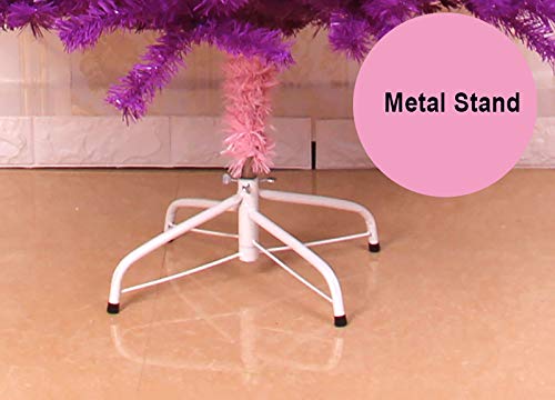 600 Pvc Branch Tips Full Fir Tree Holiday Decoration For Office Shop Hotel,Colorful Xmas Pine Tree With Stand,5 Ft Rainbow Artificial Christmas Tree #TOP2