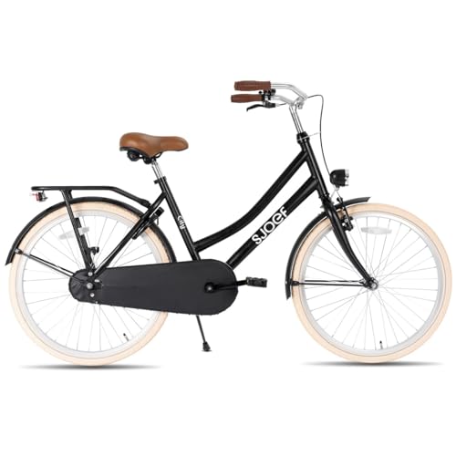 SJOEF City Meisjesfiets 24 inch - 8-12 Jaar - Mat Zwart