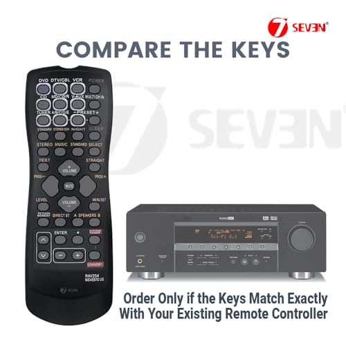 Image of 7SEVEN Compatible for Yamaha Av Receiver Remote Control Original RAV254 Model Suitable for RX-V350 HTR-5730 RX-V359 RXV350 HTR5730 RXV359 Home Theatre Music Systems