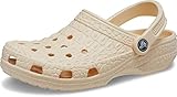 Crocs Sabots classiques unisexes en cuir de crocodile pour adulte, vanille, 15 Women/13 Men