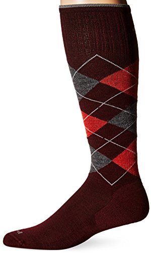 Sockwell Men's Argyle Graduated Compression Socks, Port, Large/X-Large