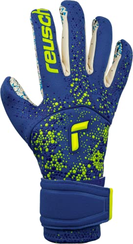 Reusch Pure Contact Fusion Goalkeeper Gloves, Blue/Yellow, Size 11 #TOP1