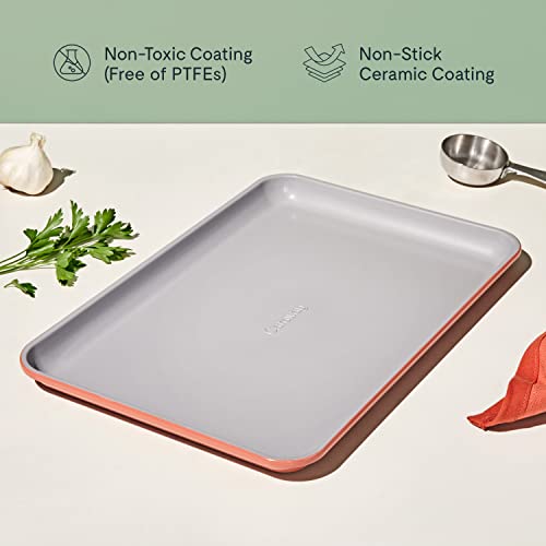 Caraway Non-Stick Ceramic Baking Sheet - Naturally Slick Ceramic Coating - Non-Toxic, Ptfe & Pfoa Free - Perfect For Baking, Roasting, And More - Medium - Perracotta #TOP4