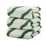 フェイスタオル タオル 3枚セット 34×80cm 綿100％ 厚手 丸洗い吸水 通気性タオルケット ホテル ギフト デイリータオル バーゲン チルト・グリーン