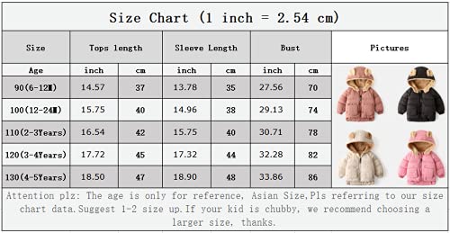 Infant Baby Boys Girls Fleece Jacket With Lined Cute Ears Hooded Zipper Up Jacket Coat Tops Outwear Warm Thick Overcoat (Caramel Coffee,12-24 Months,12 Months,24 Months) #TOP1