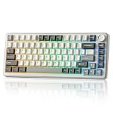 Migliori tastiere meccaniche silenziose YUNZII B75 PRO Tastiera Meccanica Wireless 75% (Gray, Cocoa Switch)