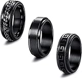 edelstahl ring schwarz mit stein 【Zapperner Ring für Angst】Spinnerkettenring hilft Ihnen, Ihre Nagelhaut zu pflücken und sich beim Lernen oder Denken auf sich selbst zu konzentrieren. Drachenmusterring-Schwarz als Hauptfarbe, elegantes und wunderschönes Design, insbesondere in der Sonne. Hat auch besondere bedeutungssymbolisierende ewiges Leben und für immer Liebe.