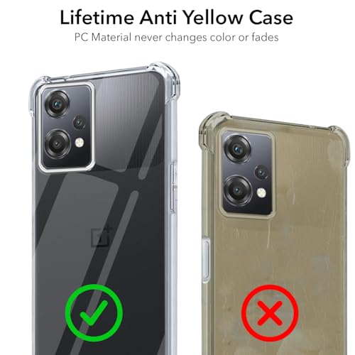 Image of Jkobi Shockproof Crystal-Clear Back Cover for OnePlus Nord CE 2 Lite (Anti Yellow Case | Drop & Camera Protection | Hard Polycarbonate)