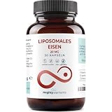 Mighty Elements Liposomales Eisen Hochdosiert – 20 mg Eisen + 200 mg Vitamin C + Zink – 30 Vegane Kapseln, Hohe Bioverfügbarkeit, Ohne Zusätze, Made in Germany