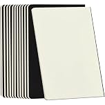 ZCZN A5 Blank Notebooks – 12 Pack, Black Kraft Cover Plain Notepads for Sketching, Notes, Travel & School Use