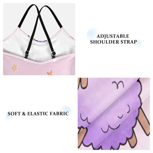 Kids Swim Suits 3-10 Y Beach Swimsuit Girls, Cute Purple Sheep Pink3