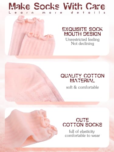 Urieo Baby Girls High Knee Socks Mesh Thin Long Sock Cute Ruffled Stockings for Toddler Infants3