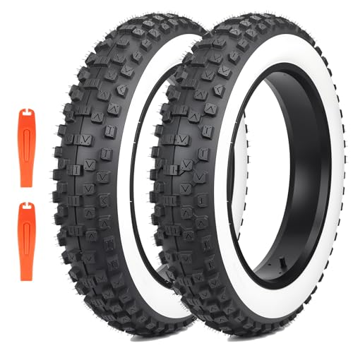 BALINGE �t�@�b�g�^�C�� 2�p�b�N E�o�C�N �}�E���e���o�C�N ���ϋv �����\ �ϖ��Ր� E-Bike �}�E���e�� �X�m�[�o�C�N �^�C�� 20�C���` x 4�C���` �u���b�N 1/2 �^�C�� 1/2 �`���[�u 2���o�[ (�z���C�g�E�H�[�� - �^�C��