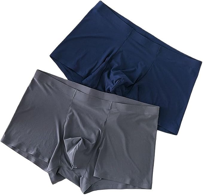 Mynix Men’s Extra Thin Elastic Underwear Long Comfortable Ice Silk Breathable Comfort Brief Boxer Trunks Imported Material