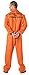 Seasons Prisoner Costume for Adults – Realistic Orange Inmate Jumpsuit with D.O.C. Prints & Handcuffs, Halloween Prison Outfit, Large 40–42