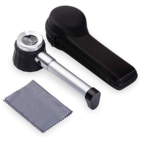 Magnifier 10X dermatoscope handle smooth clear vision with measure Scale 45X type B bigger vision with UV light Cover
