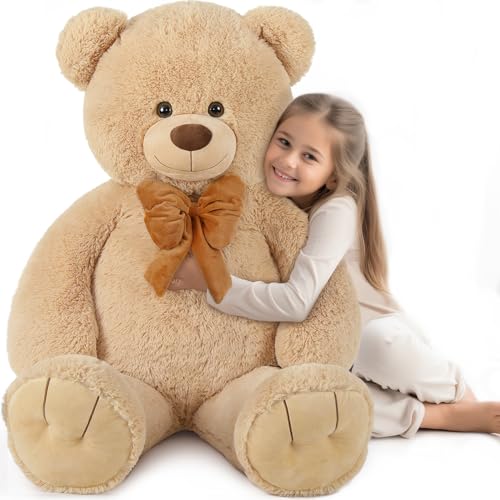 MorisMos-Ours-en-Peluche-Geant-120cm-XXL-Brun-Peluche-Geante-Kawaii-Nounours-Geant-Animaux-en-Peluche-Grand-12m-Teddy-Bear-Cadeau-pour-Enfant-Petite-Amie-Saint-Valentin-Anniversaire MorisMos Ours en Peluche Geant 120cm, XXL Brun Peluche Géante Kawaii Nounours Geant Animaux en Peluche Grand 1.2m Teddy Bear Cadeau pour Enfant Petite Amie Saint-Valentin Anniversaire