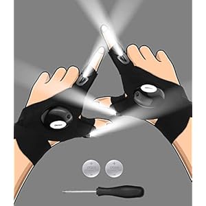 Valentines Day Gifts for Him Boyfriend Husband, LED Flashlight Gloves, Birthday Gifts for Men Dad, Cool Gadgets Hands…