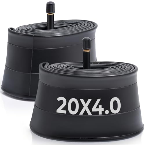 MetersGod 2本,20x4.0/20x4.5 自転車チューブ,20x4.0-4.5 自転車タイヤに対応,米式バルブ32mm,ブチルゴム,適用ファットバイク、シティバイク,MGN028
