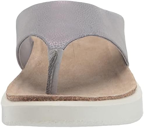 ECCO Women's Corksphere Thong Flip-Flop, Silver Grey Nubuck, 5-5.5 | Image 1