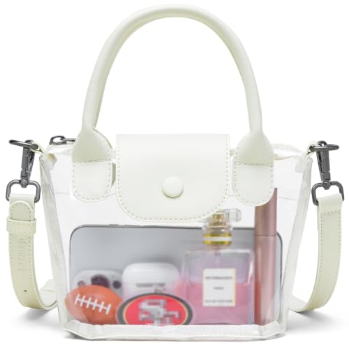 Image of LATMAP Clear Bag for Stadium Events 12x6x12 Crossbody Clear Purse Handbag