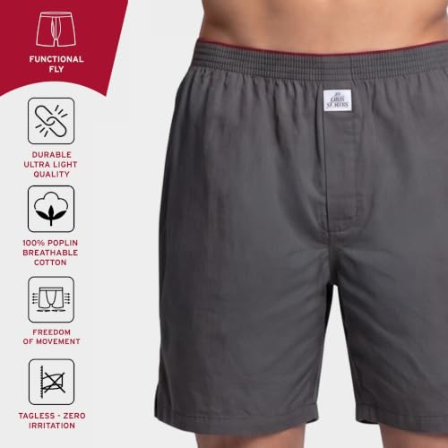Image of Levi's 074 Boxer Shorts for Men | 100% Poplin Cotton | Breathable | Solid Men's Boxers | Relaxed Fit | Smooth Hand-Feel | Yarn-Dyed, Long Lasting Colour | Functional Fly | Tagless | Pack of 1
