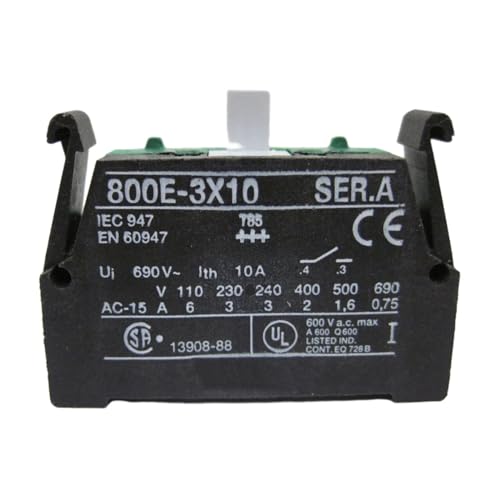 1pcs Electric Button/A Contact Block 690V 10A Switch Contact 800E-3X10 800E-3X01 Button Contact(800E-3X10 NC)