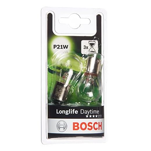 Bosch P21W Longlife Daytime Lámparas para vehículos - 12 V 21 W BA15s - Lámparas x2