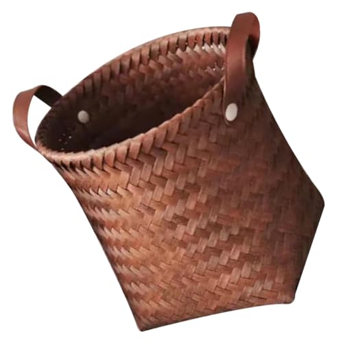 SHINEOFI Wäschekorb aus Imitationsrattan Klein Leichter Geflochtener...