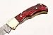 5167 Custom made damascus steel folding knife. (Red)