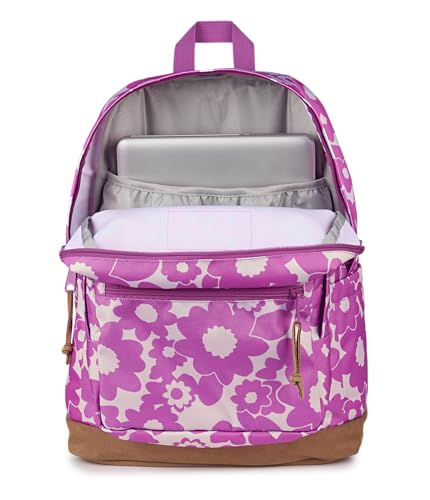 Image of JanSport Right Pack Backpack - Durable Daypack with Padded 15 Laptop Sleeve, Spacious Main Compartment & Integrated Water Bottle Pocket - Blossom Bae Pink