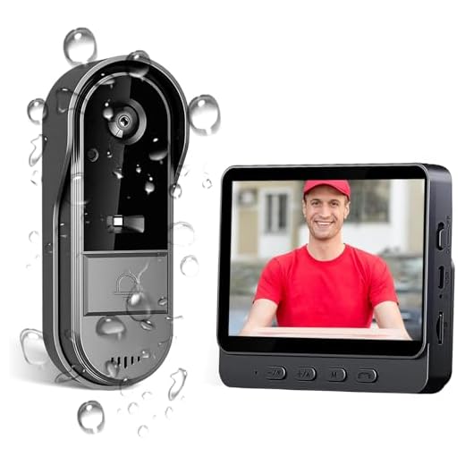 TKMARS Türklingel mit Kamera 1080P Videotürklingel Funkklingel mit Kamera IP65 Wasserdicht Smarte Türklingel mit 4,3-Zoll-Bildschirm 170 Grad Weitwinkel,Zwei-Wege-Kommunikation,Nachtsichtfunktion.