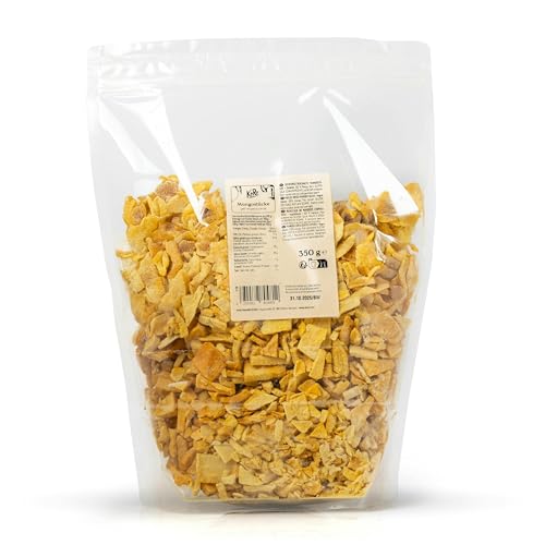 KoRo - Gefriergetrocknete Mangostücke 350 g - 100 % Frucht - Im Müsli, Joghurt oder als Snack - Knusprige Frische - Obst fürs ganze Jahr - Ohne Zuckerzusatz
