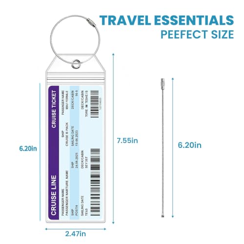 6 Pack Cruise Luggage Tag Holder for Royal Caribbean & Celebrity Ships - image 3