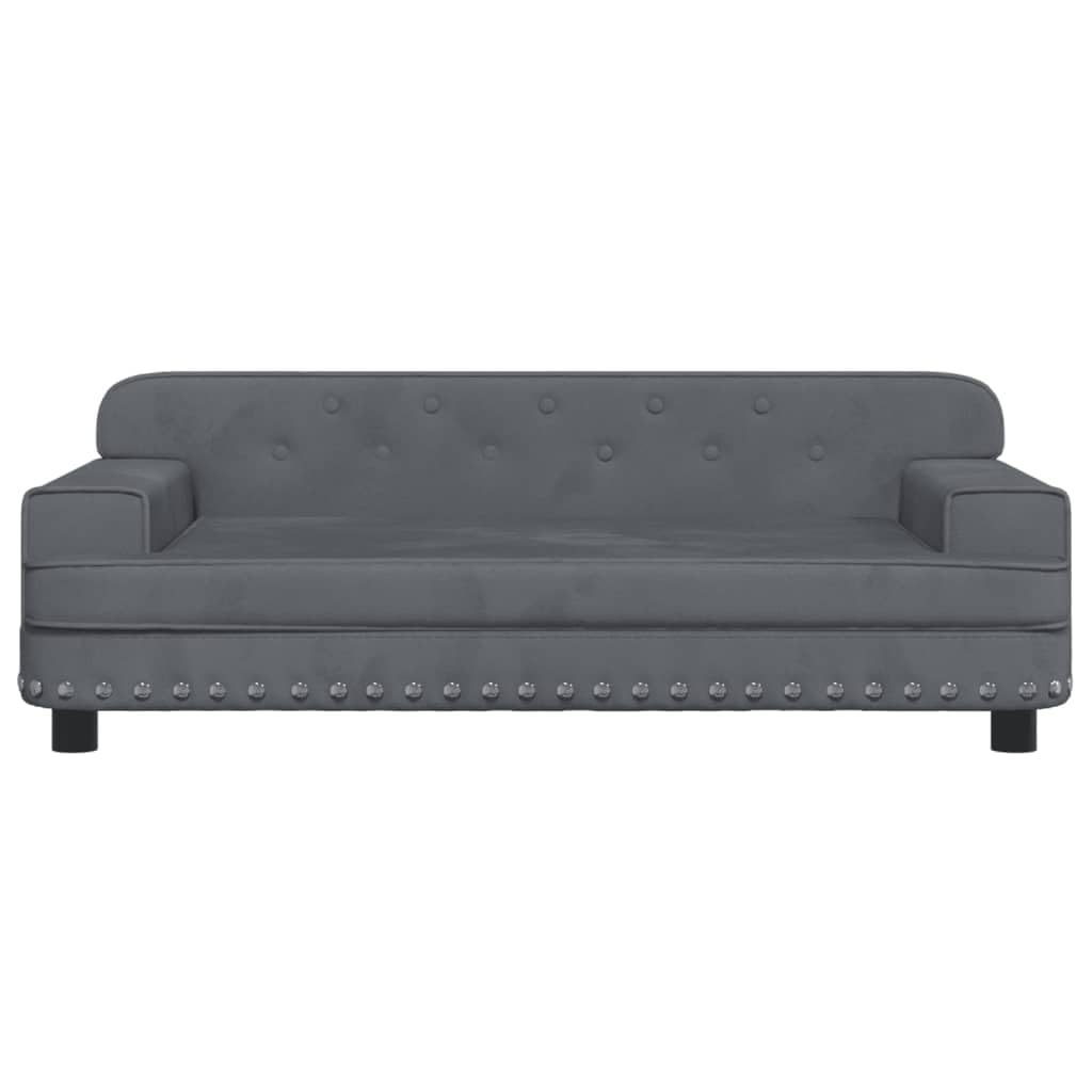 LAPOOH Lettino per Cani Grigio Scuro 90x53x30 cm in Velluto,Articoli per Animali,Animali Domestici - Articoli,Articoli per Cani,Lettini per Cani(SPU:171870)