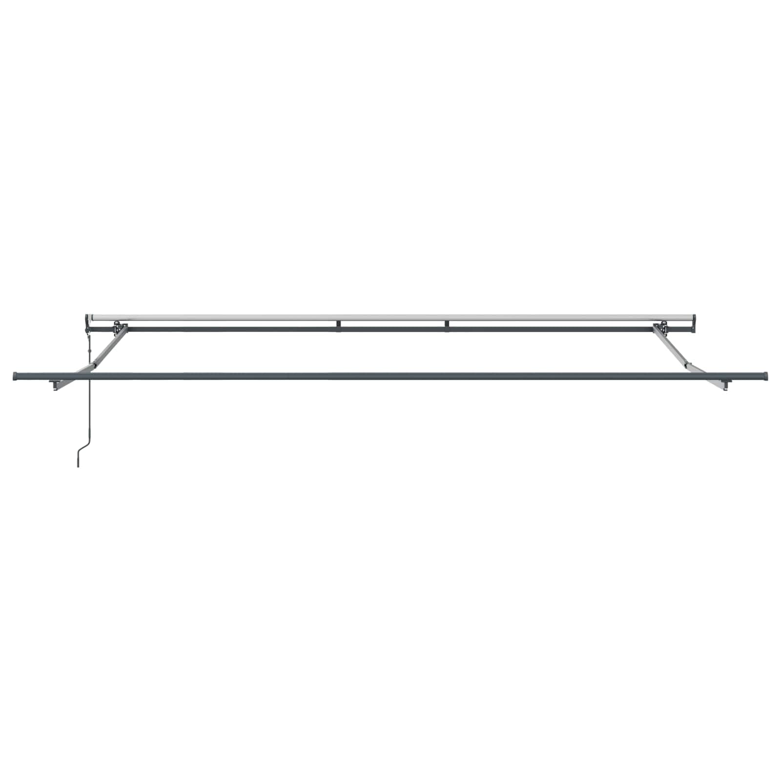 Gelenkarmmarkise Einziehbar Rot Weiß 450 x 350 cm | Stabiler Schattenspender mit Fernbedienung und robustem Gestell aus Aluminium für den Außenbereich im Garten.