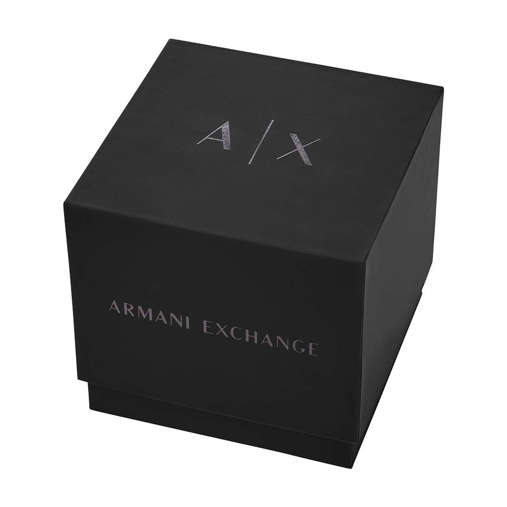 Armani Exchange Relojes para Hombre, Movimiento Fecha trifunción de Cuarzo y Caja de 44 mm con Correa de Acero o Silicona