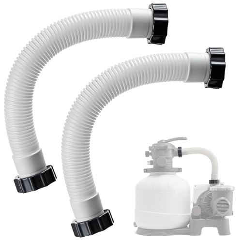 Idota 2er Set Poolschlauch 38mm für Intex Sandfilterpump 40cm Verbindungsschlauch aus Druckfestem PE Accessory Hose für Intex Pools UV- und Chlorwasserbeständiger Ersatzschlauch