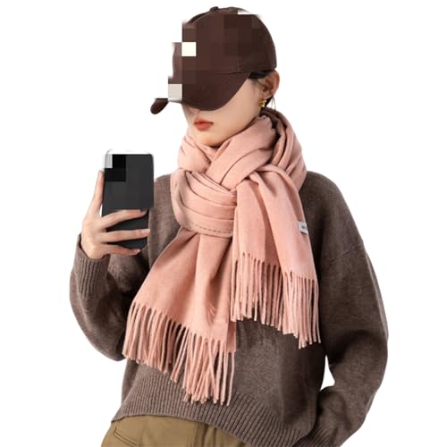 Écharpe en laine pour femme grand format 200x65cm accessoire d'hiver chaud coloris D