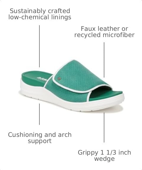 Dr. Scholl's Womens Time Off Set Slide Sandal Court Green Microfiber 9.5 M - image 3
