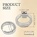 Seimneire 2 Pcs Silver Cabinet Pulls Ring Drawer Pulls, Metal Pulls Closet Door Handle, Small Dresser Pulls Furniture Handles for Bathroom Bedroom Dresser Cabinet (Dia 1.57 inches / 44mm)