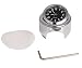 TMS® 7/8" 1" Motorcycle Handlebar Chrome Black Dial Clock for Harley Davidson Honda Yamaha Suzuki Kawasaki