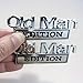 Old Man Edition Car Emblem - 3D Metal Badge (2-Pack) Zinc Alloy Waterproof & Rustproof Decal for Fender Tailgate Bumper - Compatible with Truck SUV Auto Accessories