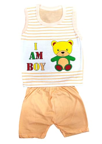 Image of Baby Boy & Girl Dress Soft Hosiery Cotton Blend T-shirt and Shorts Pack 4 T-shirt + 4 Shorts Multi colored