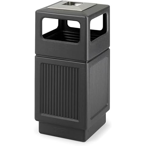 Safco Canmeleon Outdoor/Indoor Trash Can with Ash Urn Cover