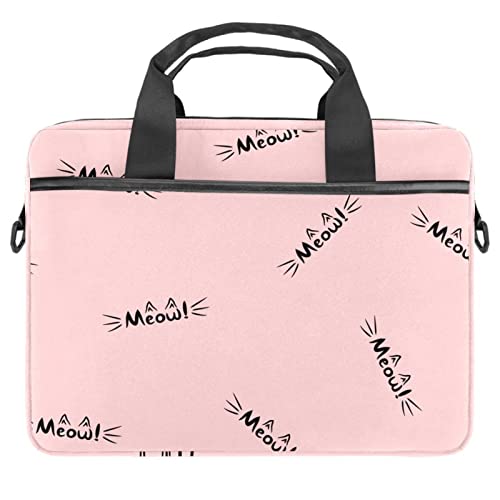 Sacoche ordinateur 13.3 pouces antichoc avec motif chat rose miaou