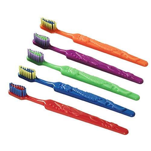 Kaplan Early Learning Toothbrush Rack with 20 Colorful Toothbrushes & 20 Fun Animal Head Covers - Thumbnail 2